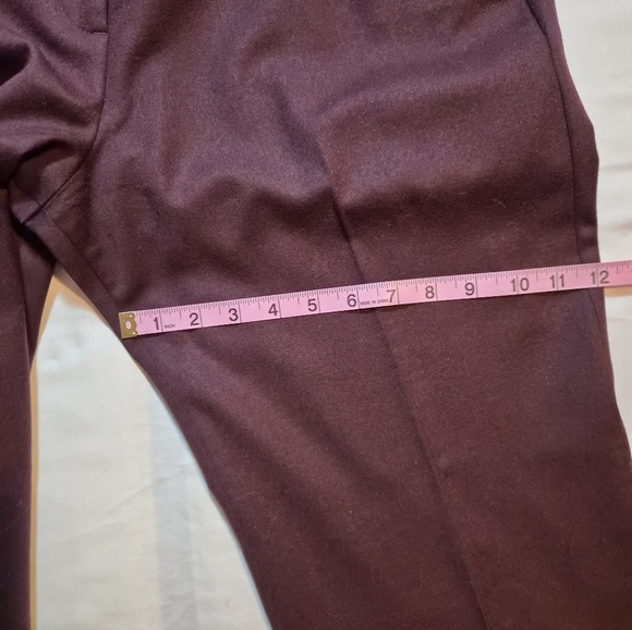 ​Talbots Petites Windsor Straight Leg Pants - Deep Burgundy Plum - Size 14P - Picture 6 of 11